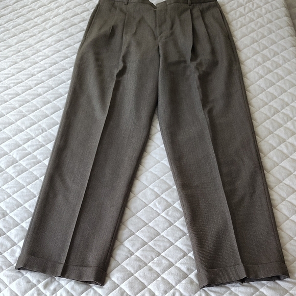 L.L. Bean Brown Dress Pants with Classic Straight-Leg Cut - Picture 1 of 13